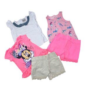 Toddler Girl's  - 2 Pair of Shorts and 3 Shirts - Size‎ 2T & 18 Month